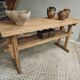 Old workbench side table bathroom furniture oak/beech 60x160cm