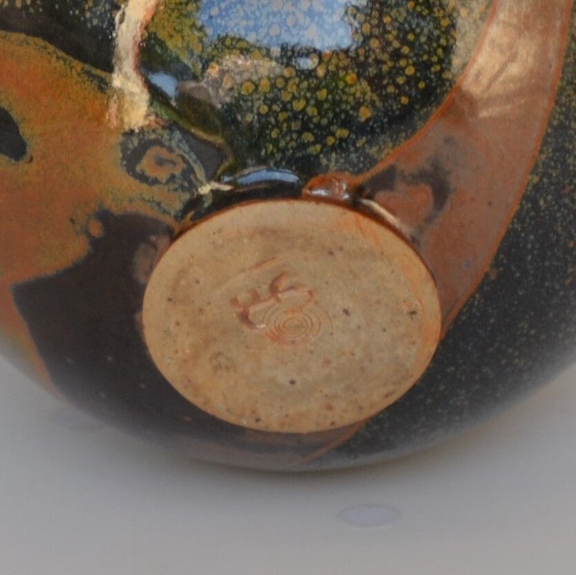 Michel Lanos ovoid vase on sandstone heel