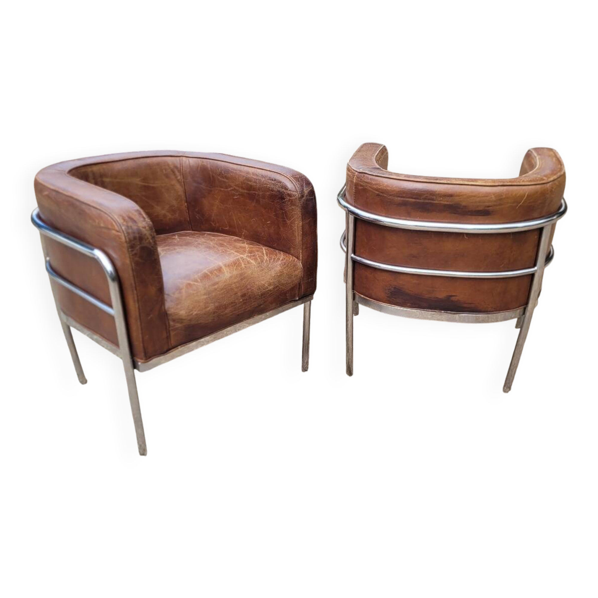 Vintage leather armchairs