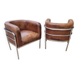 Vintage leather armchairs