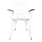 Fauteuil de jardin en fonte de fer blanche n°1