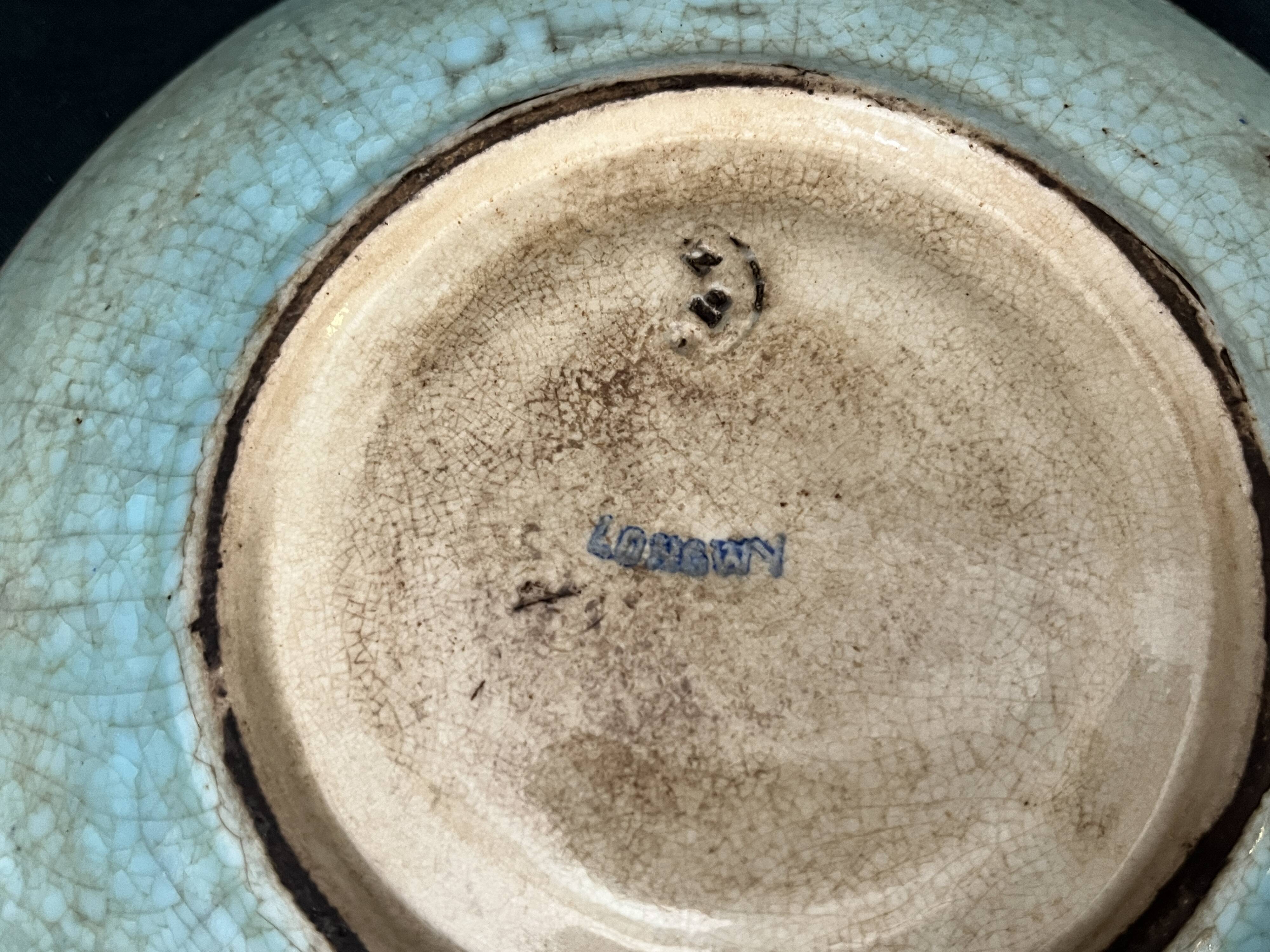 Longwy, small enamel plate with floral decoration, 19th century