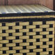 Vintage clothes basket in braided scoubidou