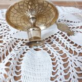 Brass candle holder with pineapple handle, France 50s/60s