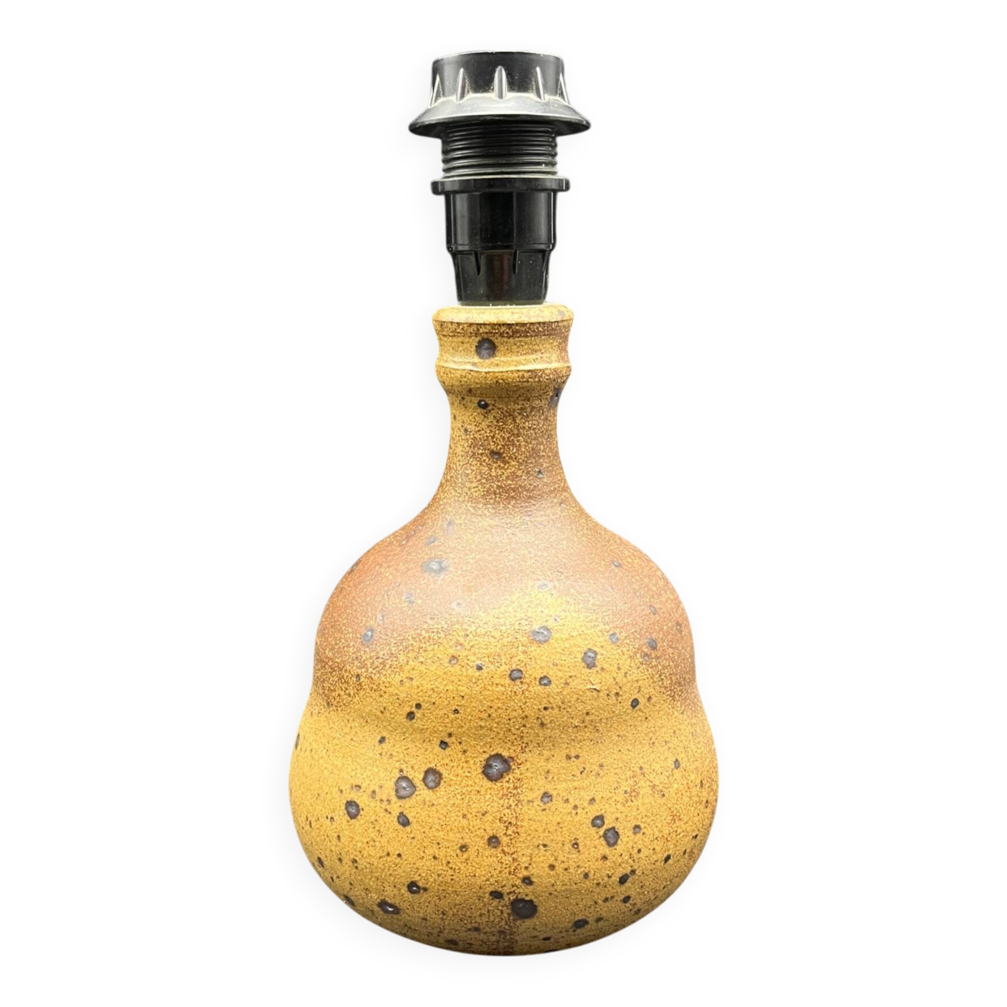 Pyrite sandstone ball lamp base, La borne Tiffoche Deblander style