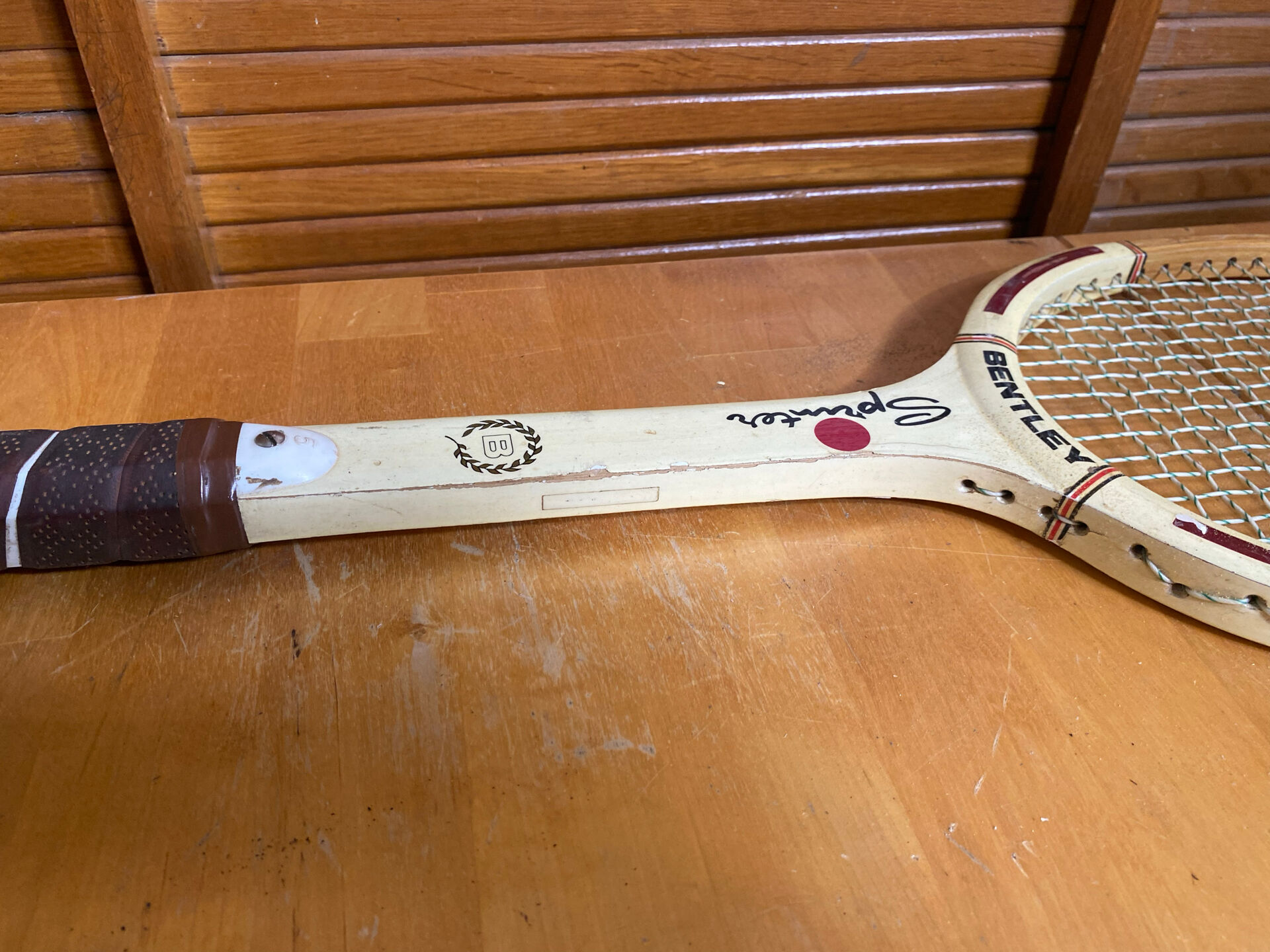 Vintage Wooden Tennis Racket BENTLEY Sprinter Sports #E216