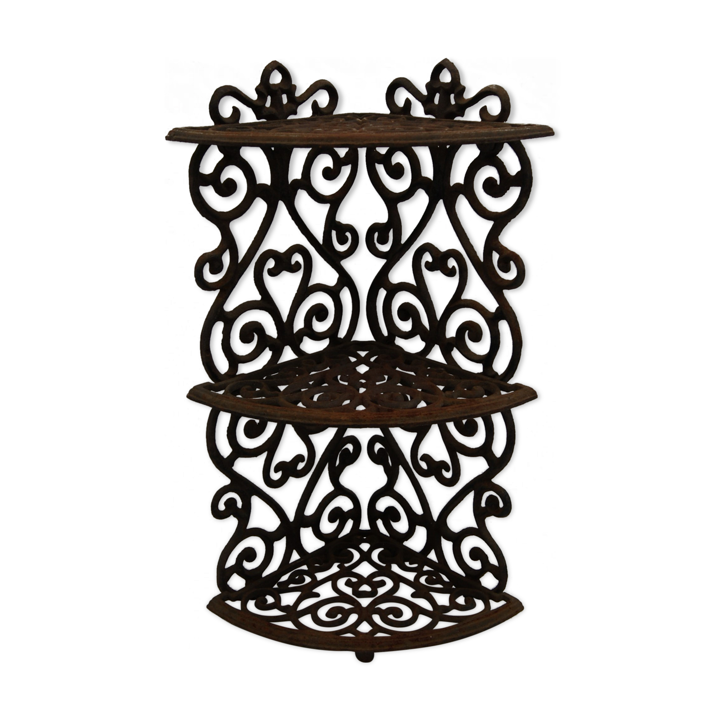 Vintage cast iron angle shelf
