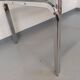 Vintage oval dining table in smoked glass and chrome metal, Space Age style.