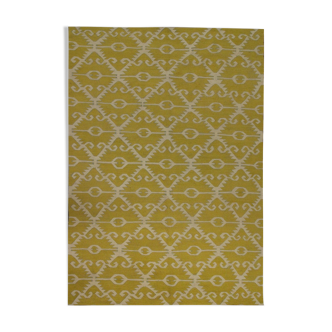 Modern geometric kilim rug handmade flat-woven all over pattern area rug- 175x238cm