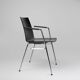 Mid-Century Modern Black Chair in with Armrests, Belgium