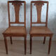 Set of 2 vintage art deco cans chairs.