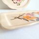 Long flowered stoneware dish from the 70s