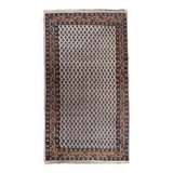 Tapis vintage indien Seraband fait main en laine – 89 x 160 cm – 1970s