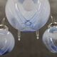 1960s Chrome Plated Chandelier with Murano Glass, Italy