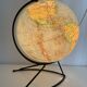 Vintage 1960 globe terrestrial world map Girard Barrère glass - 36 cm
