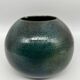 blue green ball vase