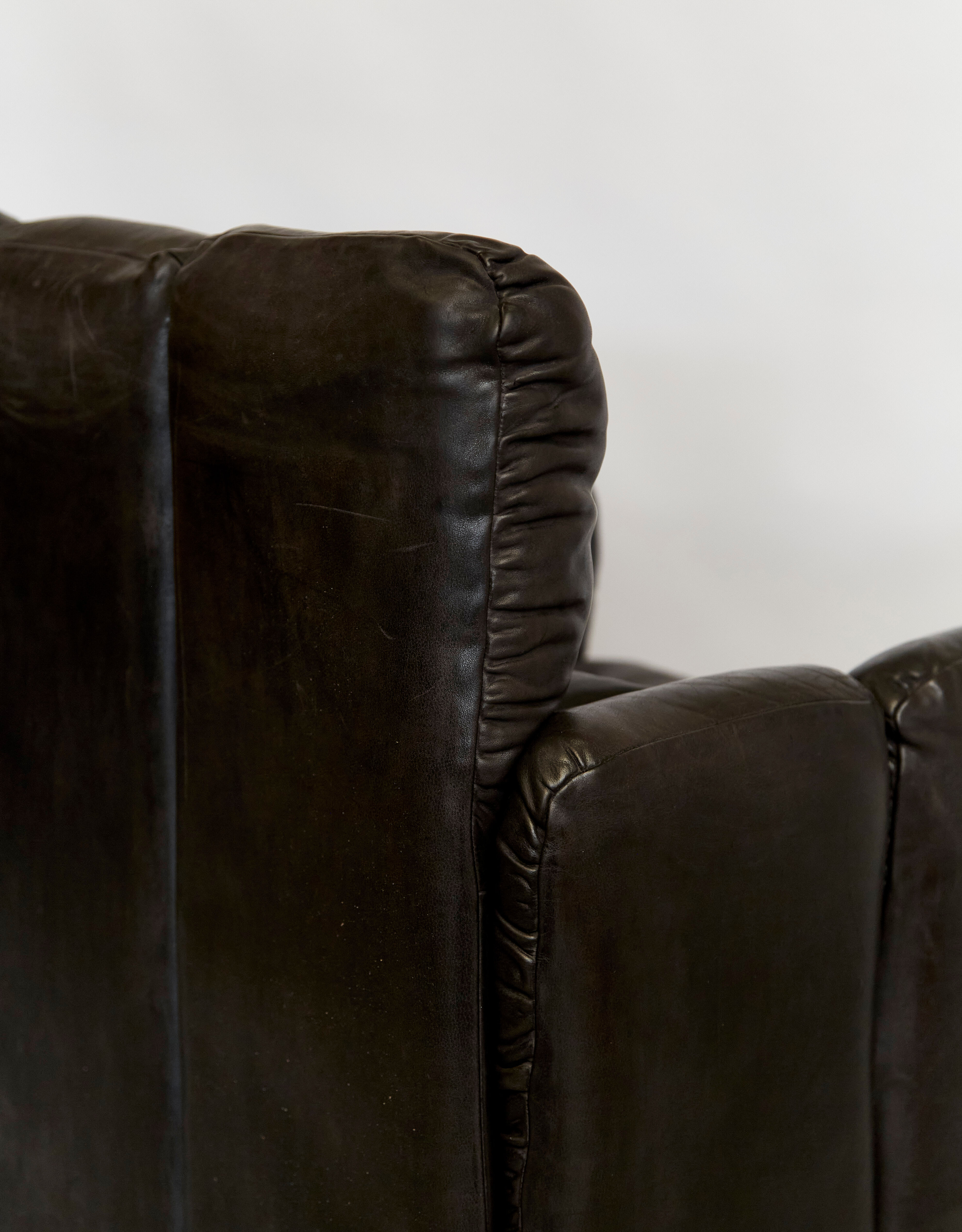 Vintage leather armchair custom-made Chancellor's Bungalow