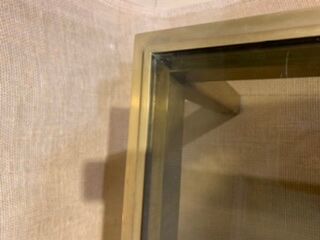 Brass coffee table and smoked glass