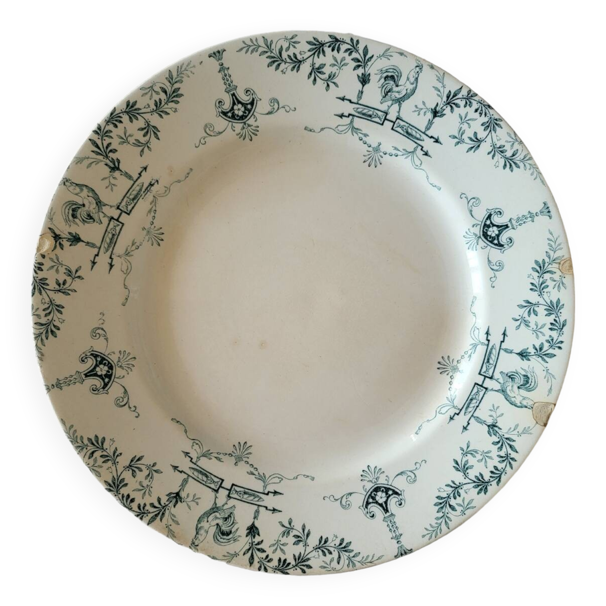 Old Earthenware Plate KG Lunéville model Brienne