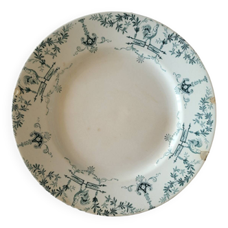 Ancienne Assiette en Faïence KG Lunéville modèle Brienne