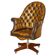 Chesterfield armchair for director or captain in restored Art Deco leather.