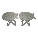 Pair of folding stools