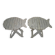 Paire de tabouret pliant