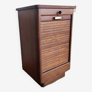 Restored curtain filing cabinet/oiled solid wood