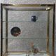 Golden brass window
