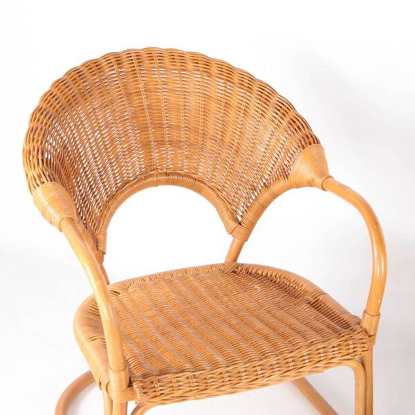 Paire de fauteuls en osier