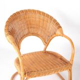 Pair of wicker armchairs