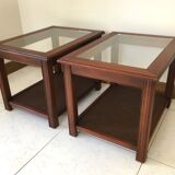 Pieces of sofa wood cannage and glass