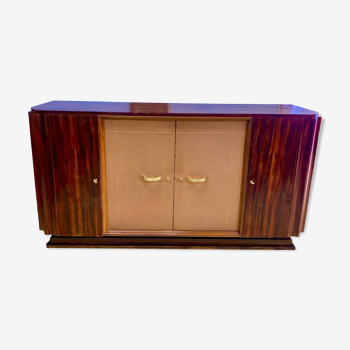 Buffet enfilade art déco 1930, Maison Krieger bois précieux courbaril