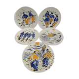 Dessert plates "Bleu Salé"