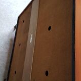 vintage color black metal feet teak wooden Shoe cabinet