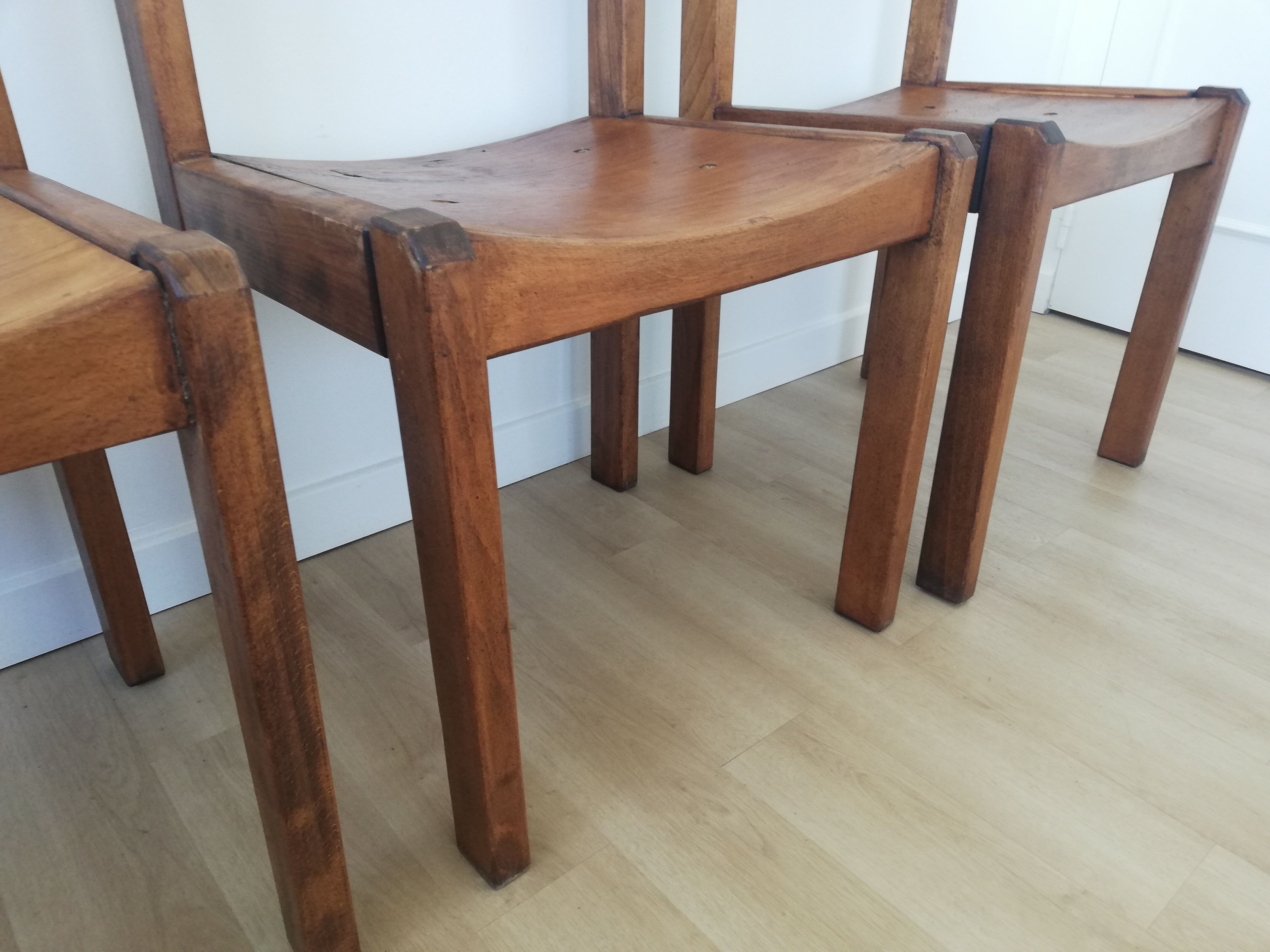 Lot of three vintage baumann chairs