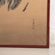 Ancient Japanese folding screen with two panels on a gold background – Japan, circa 1920