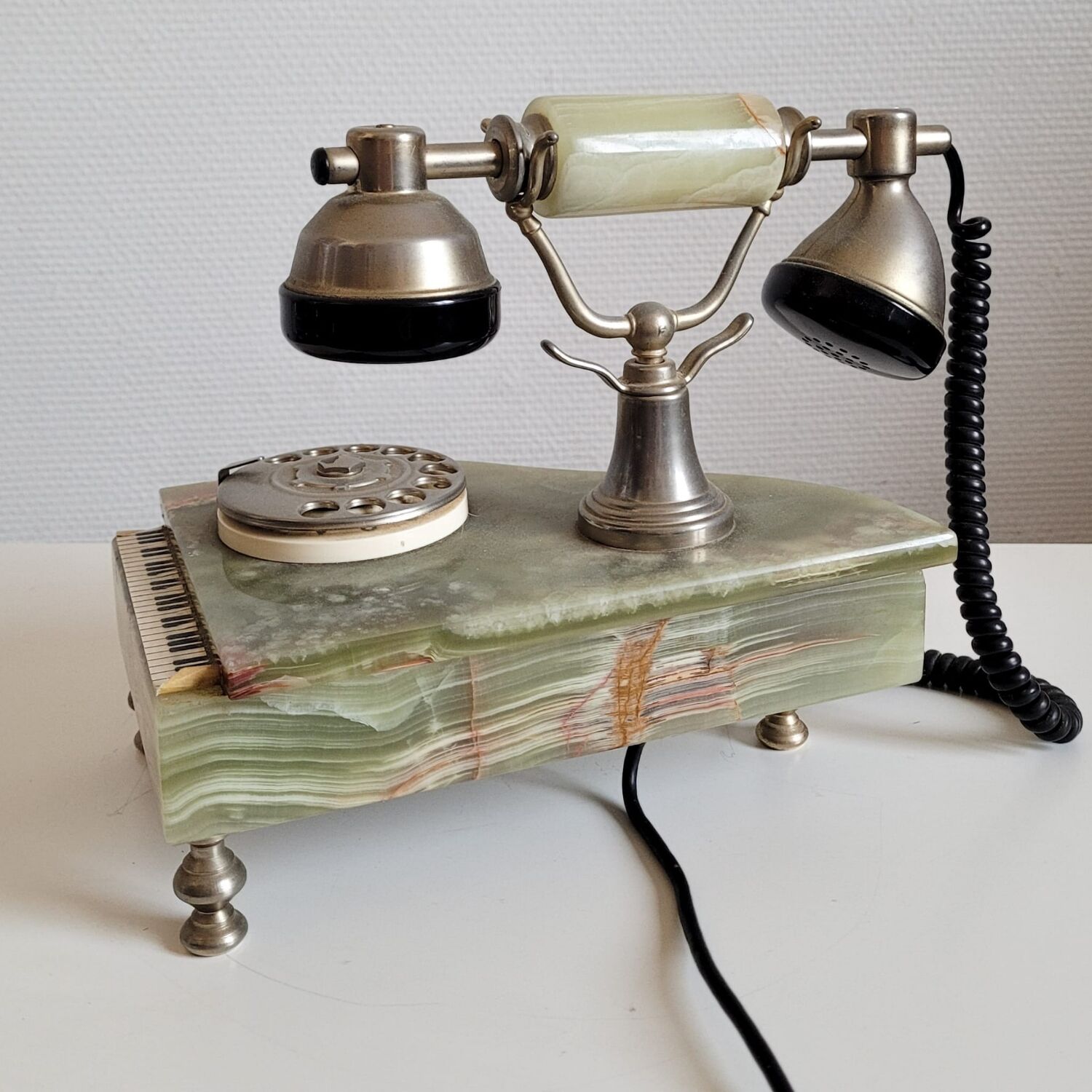 Old marble telephone