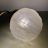 Vintage art deco glass globe elbow lamp