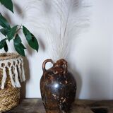 Enamelled ceramic vase