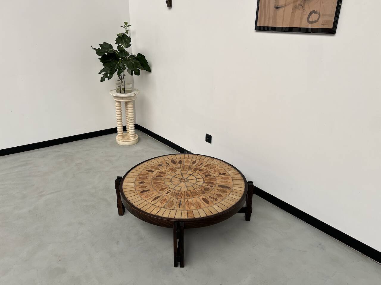 Coffee table "Les Herbiers" by Roger Capron