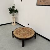 Coffee table "Les Herbiers" by Roger Capron