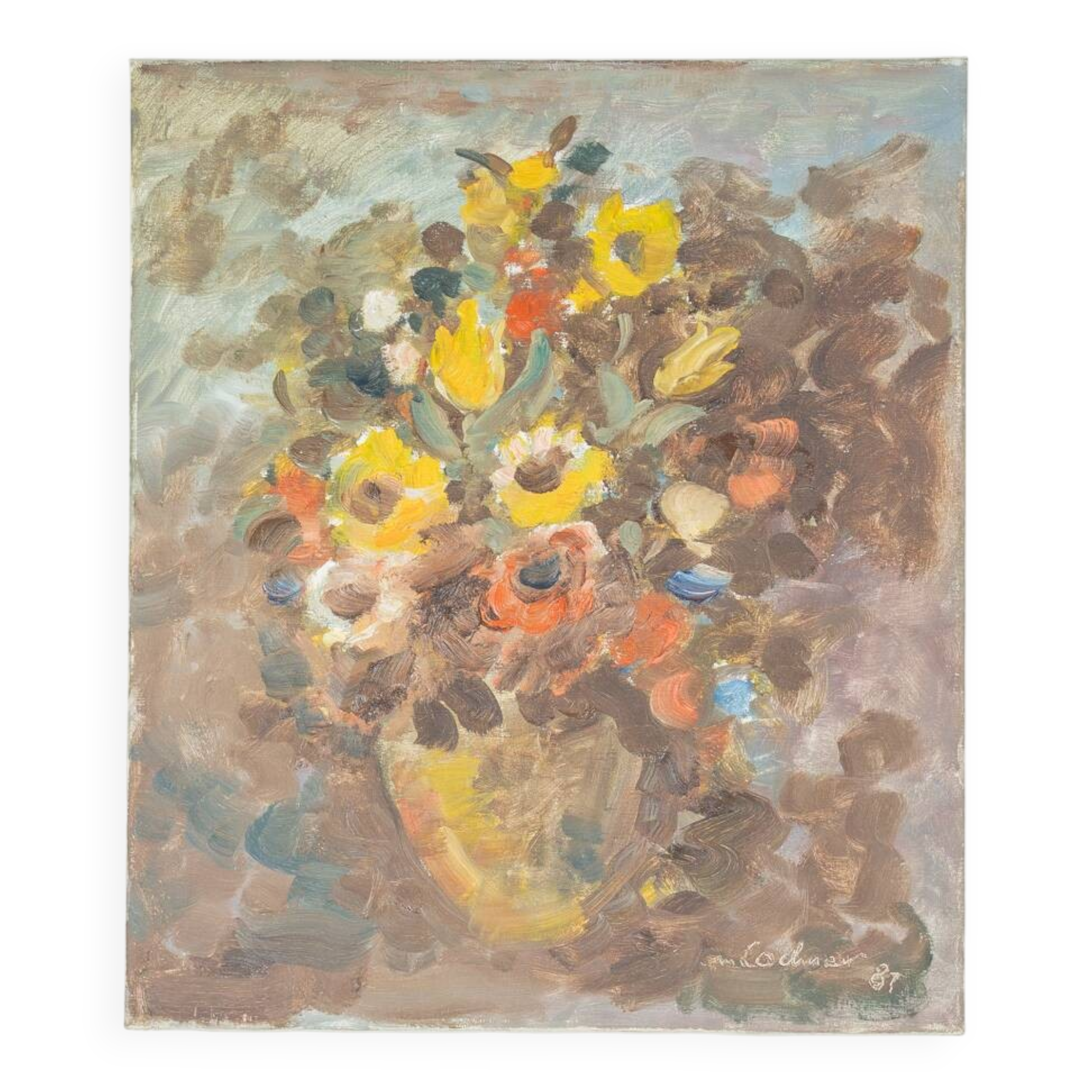 Flower bouquet oil on canvas 60 x 70cm