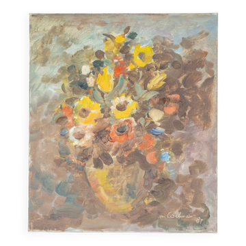 Flower bouquet oil on canvas 60 x 70cm