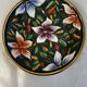 Ceramic and enamel dish with floral decoration by Hubert Béquet