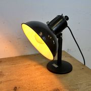 Vintage black enamel table photo lamp, 1950s