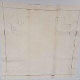 large embroidered thread sheet, 2m30x3m25, and its two matching pillowcases
