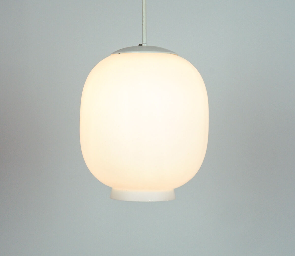 Vintage hanging lamp milk glass, 1950's
