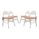 Set of four beech chairs, Italian design, 1970s, production: Italy