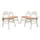 Set of four beech chairs, Italian design, 1970s, production: Italy